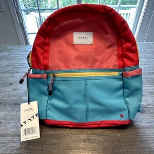 State Bags Kane Kids Double Backpack In- Pink/Mint